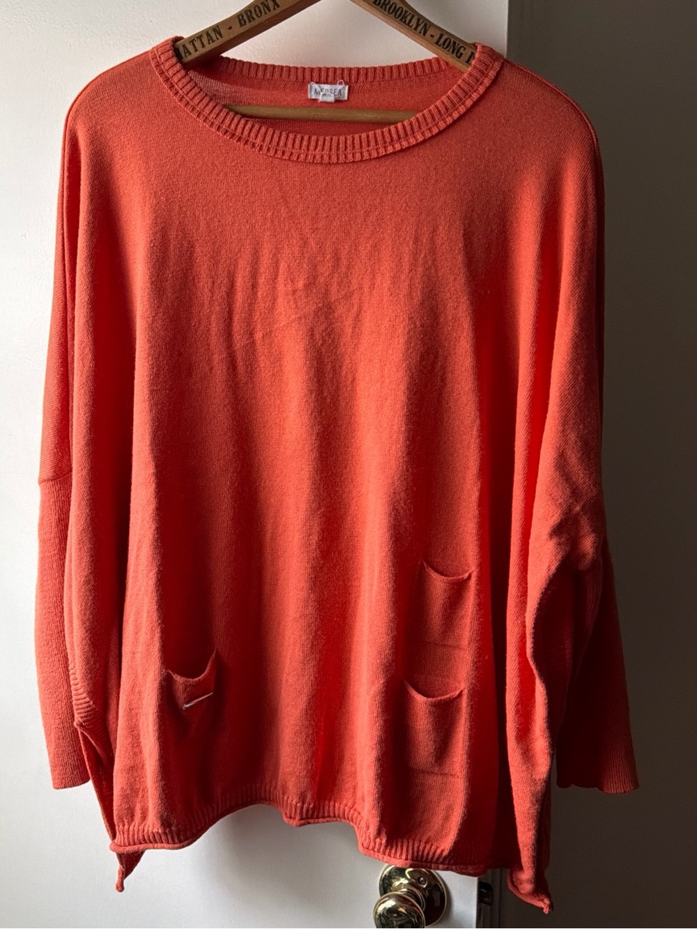 Mersea Catalina Sweater Women’s One Size Orange Oversized Lagenlook Tunic Top OS